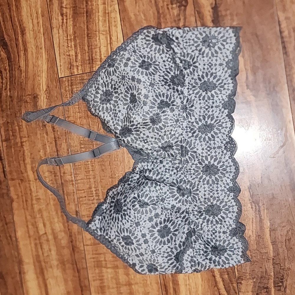 Aerie Gray Lace Bralette